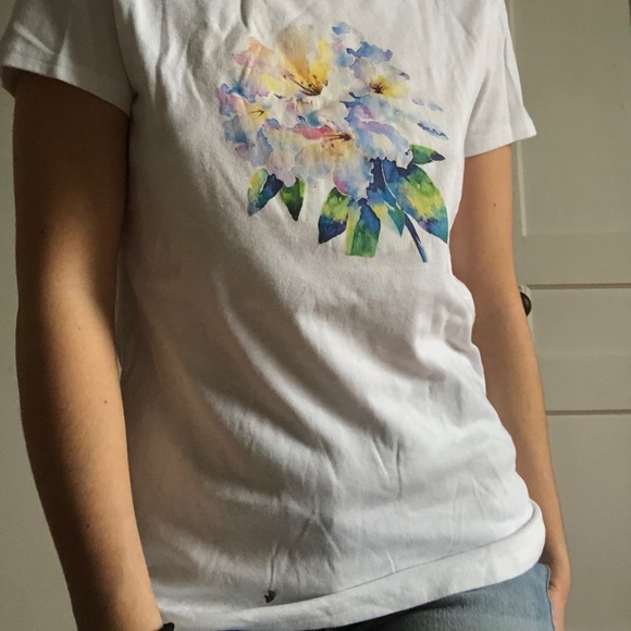 Graphic Flower Tee (made by me<3) - Picture 2 of 2